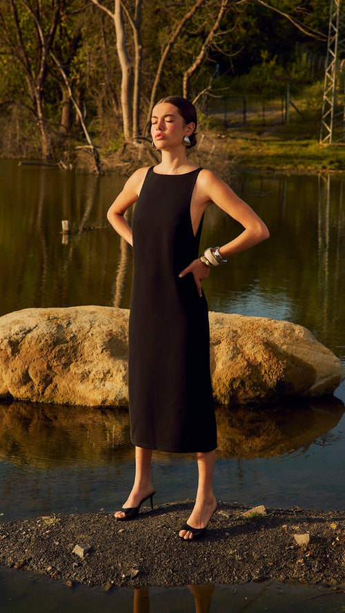 ALİCE - Düz Kesim Midi Elbise - Aíla