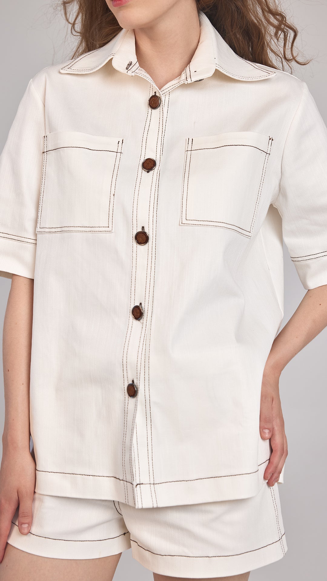 AMANDA - Dikiş Detaylı Gömlek - Aíla