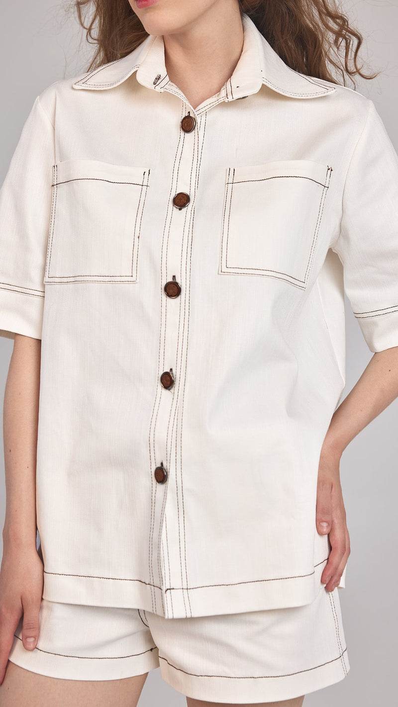 AMANDA - Dikiş Detaylı Gömlek - Aíla