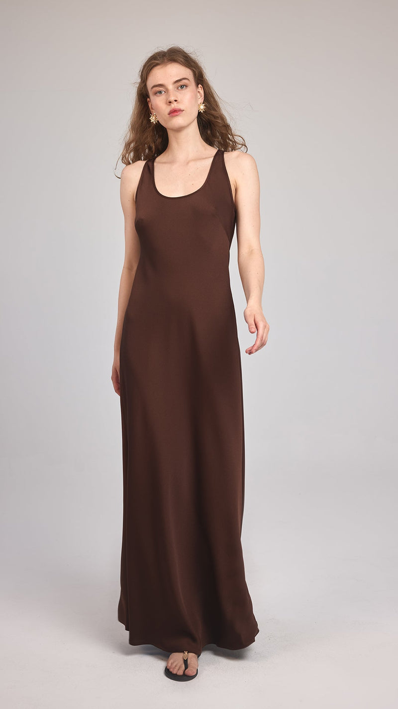 BELLA - Saten Maxi Elbise - Aíla