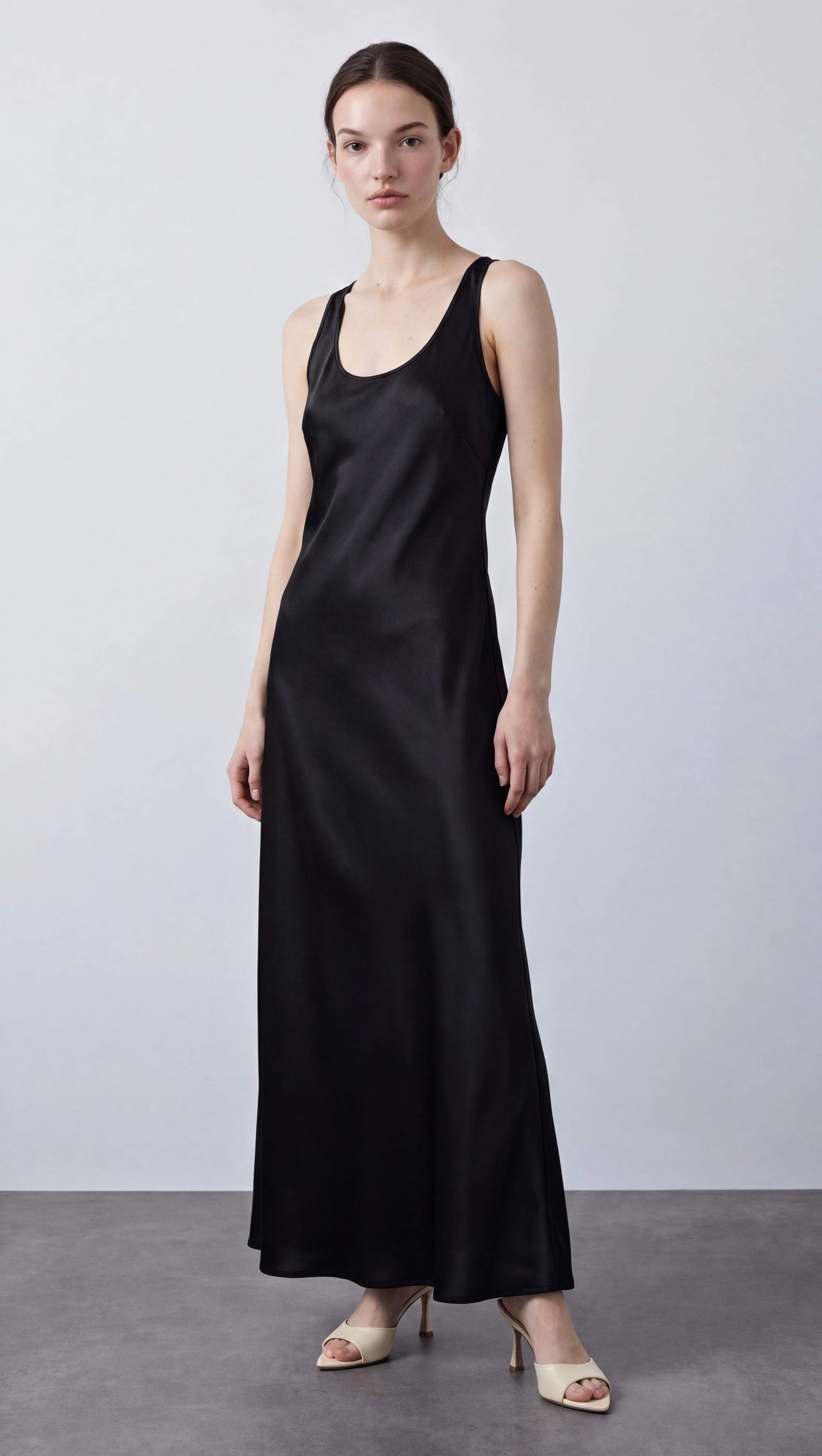 BELLA - Saten Maxi Elbise