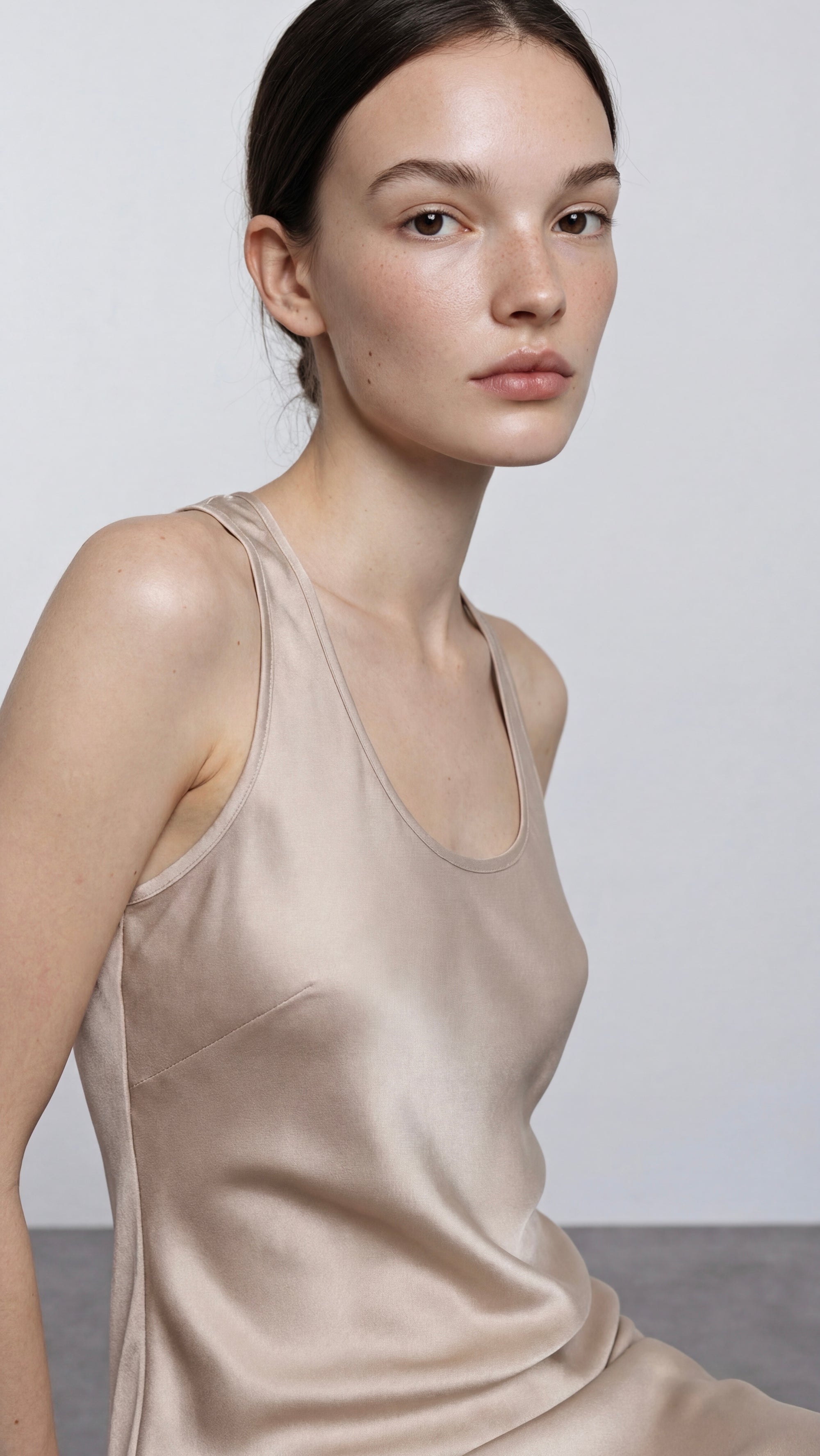 BELLA - Saten Maxi Elbise