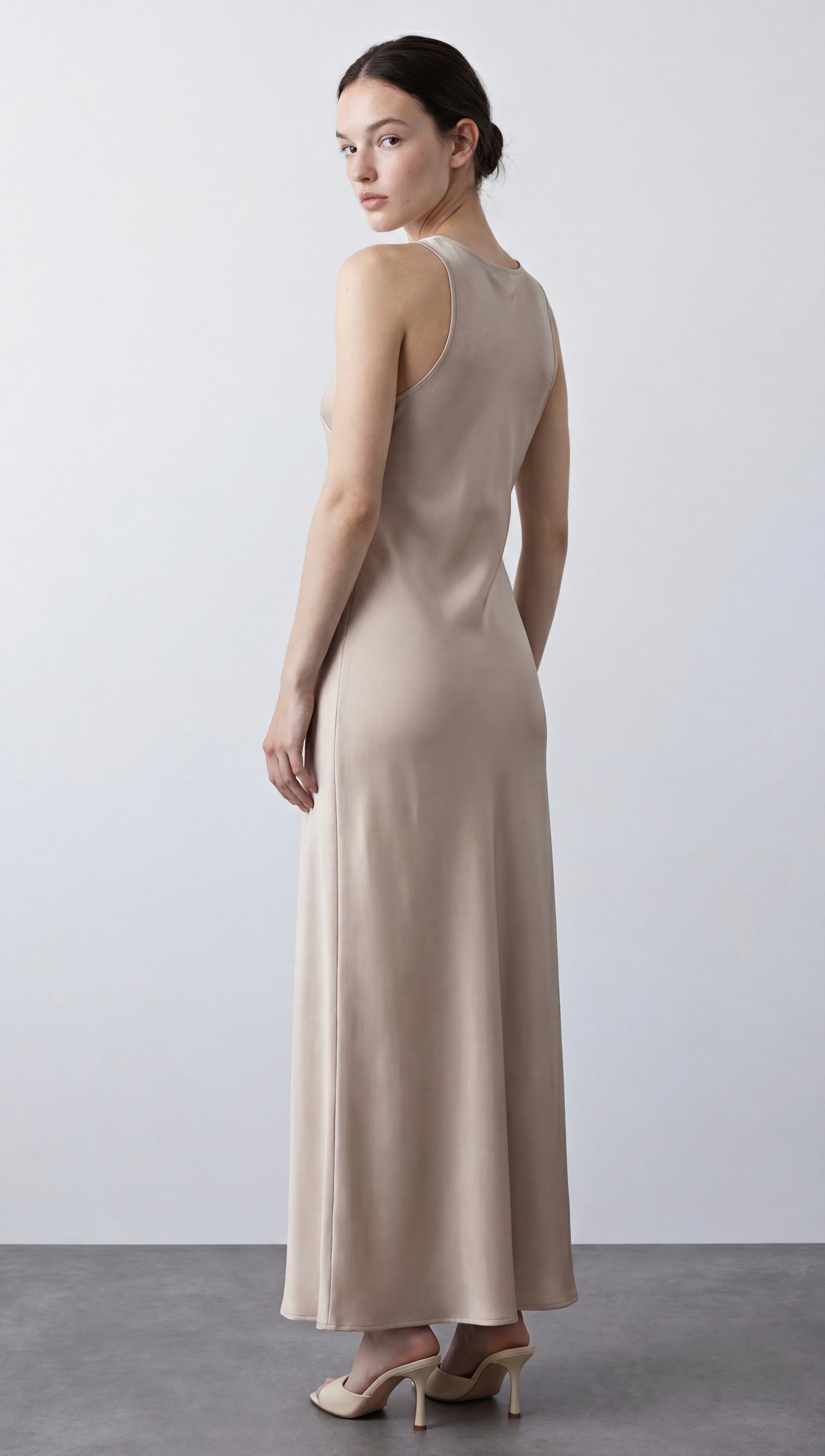 BELLA - Saten Maxi Elbise