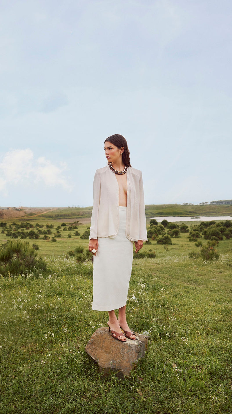 ELLA - Yırtmaçlı Kemerli Kalem etek - Aíla