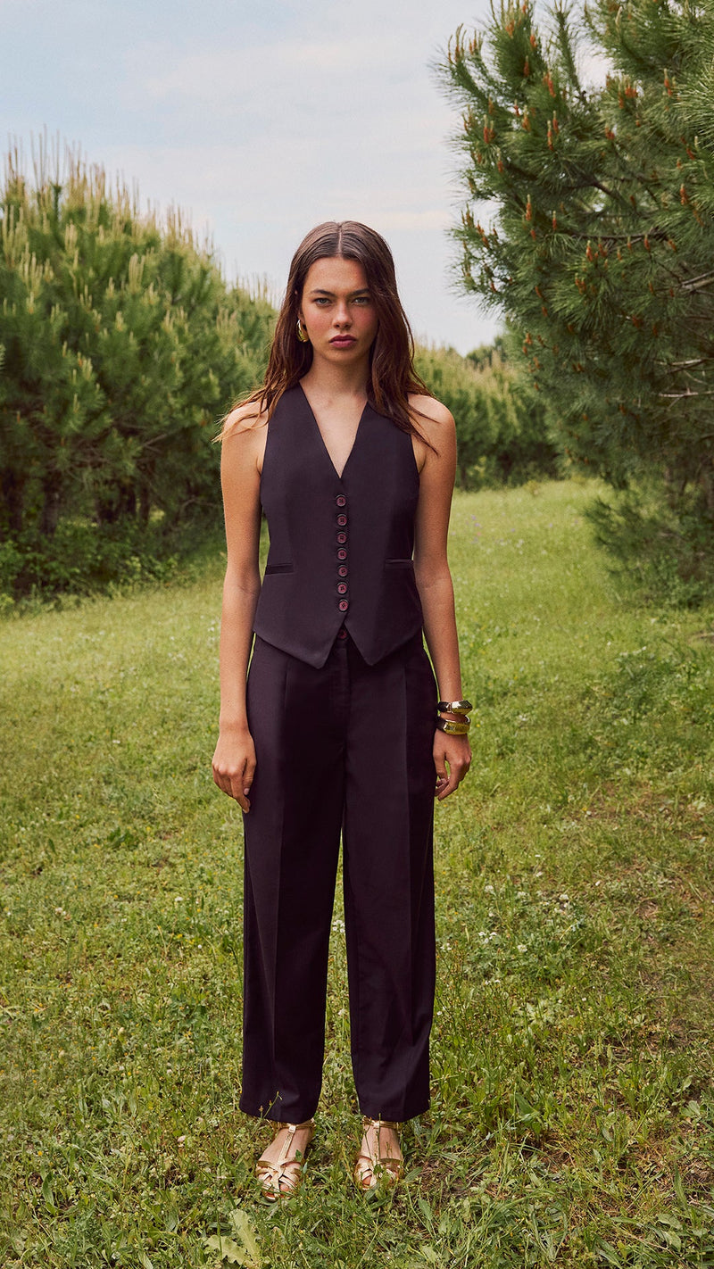 FRİDA - Pens Detaylı Yüksel Bel Pantolon - Aíla