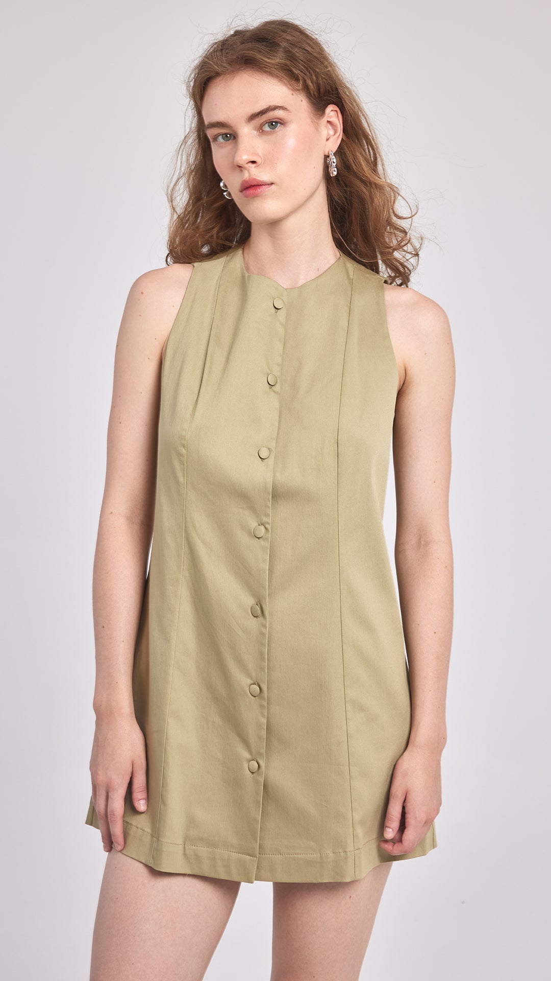 GRACE - Önden Düğmeli Mini Elbise - Aíla