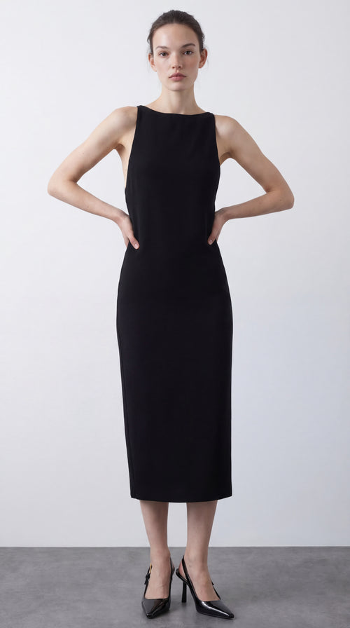 ALİCE - Düz Kesim Midi Elbise