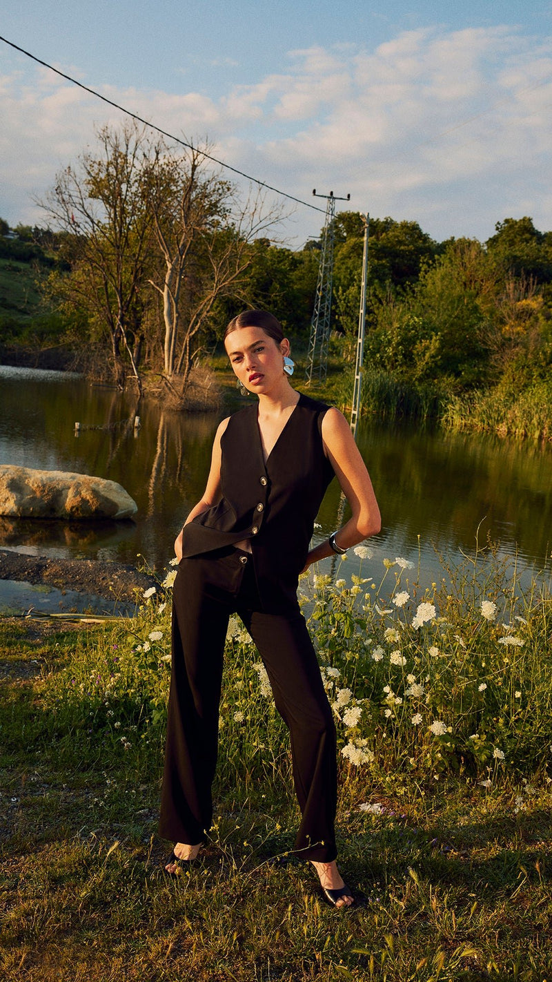 MİSHA – Düz Kesim Yüksek Bel Pantolon - Aíla