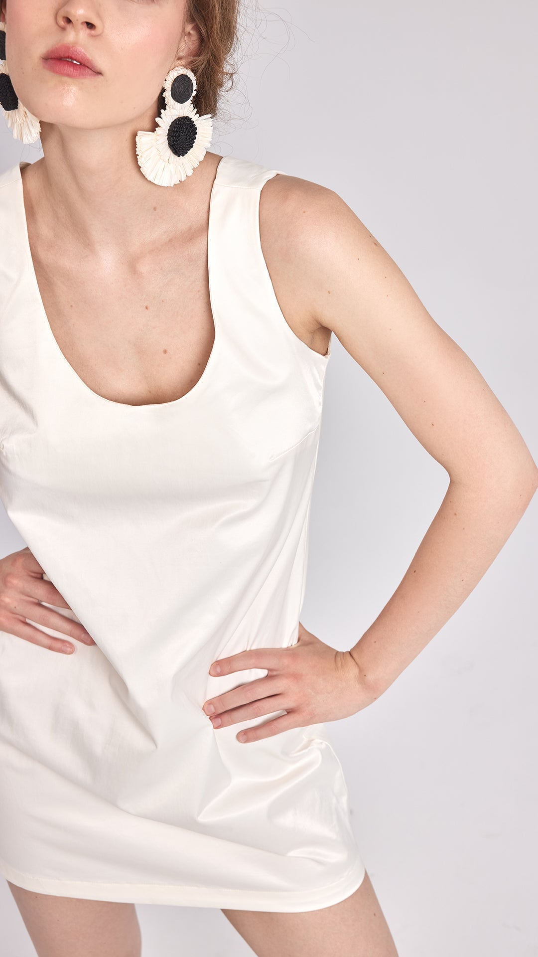 MOLLY - Saten Pamuk Mini Elbise - Aíla