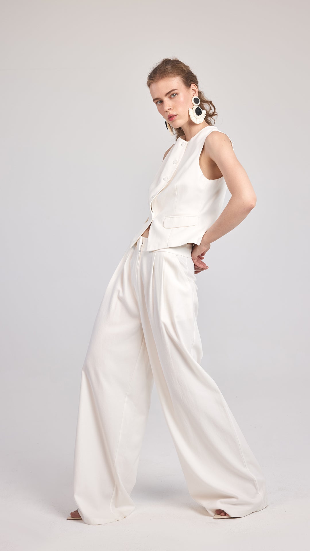 MOON - Kapak Cepli Düğmeli Yelek - Aíla